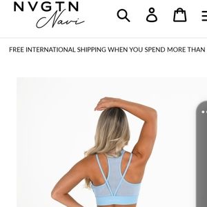 NVGTN baby blue movement bra